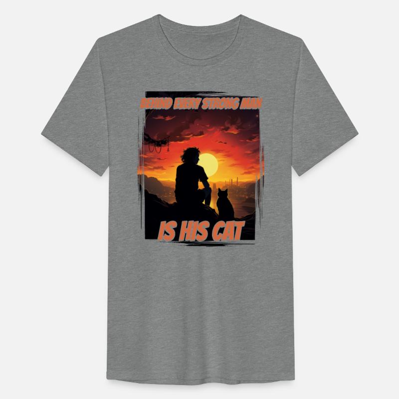 Behind Every Strong Man Silhouette Nature Sunset