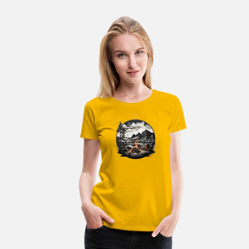 campfire while camping