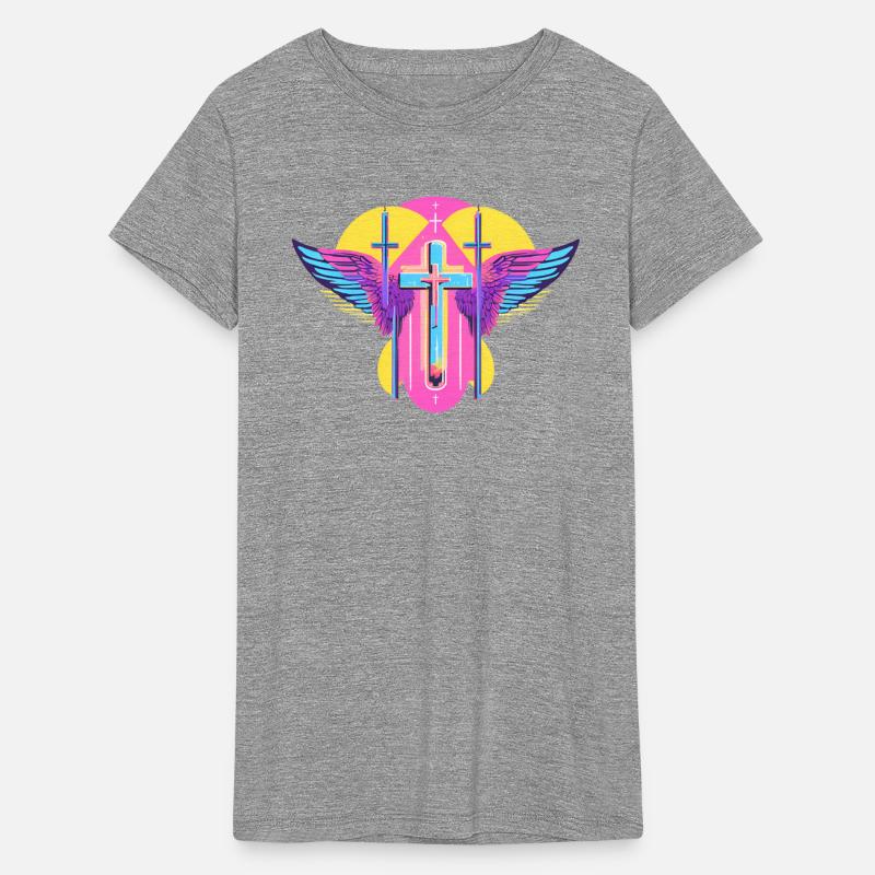 Cool Surrealist Cross with Wings D17