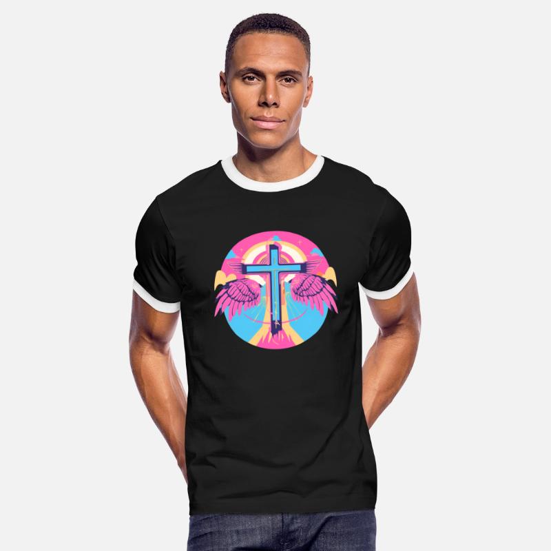 Cool Surrealist Cross with Wings D7