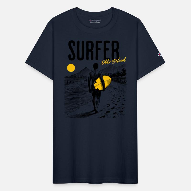 Surfer Old School on the Beach