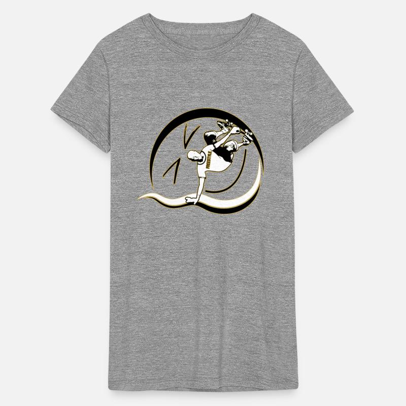 The skateboard in freestyle