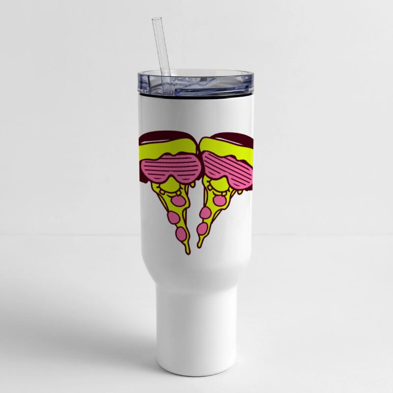 Two DJ Salami Pizza Slices Fast Food 2 Music Party