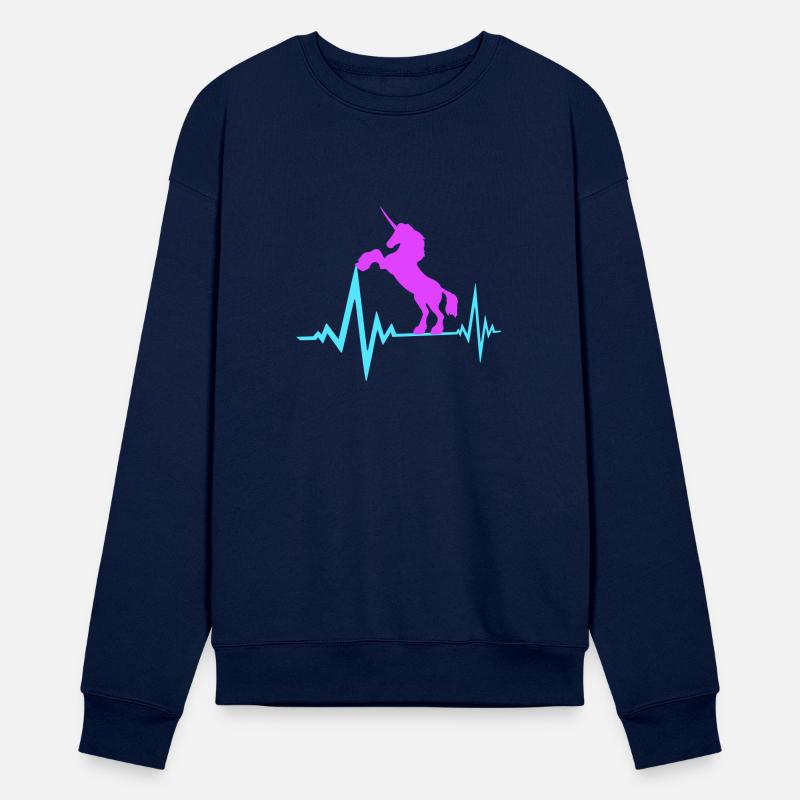 Unicorn Pulse Heartbeat Frequency ECG Line Cool