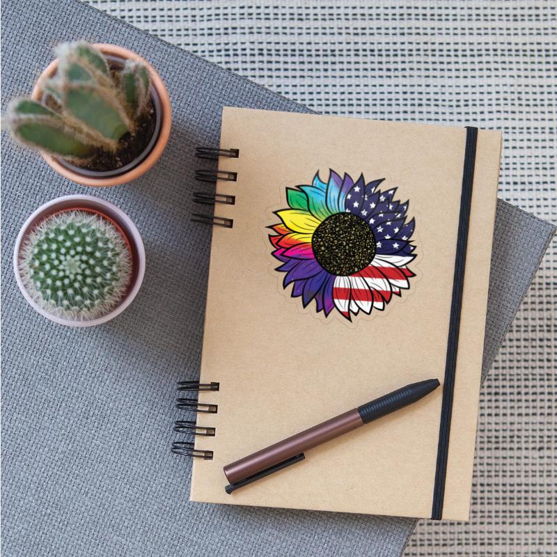 United States Tie Dye Sunflower US Stars America