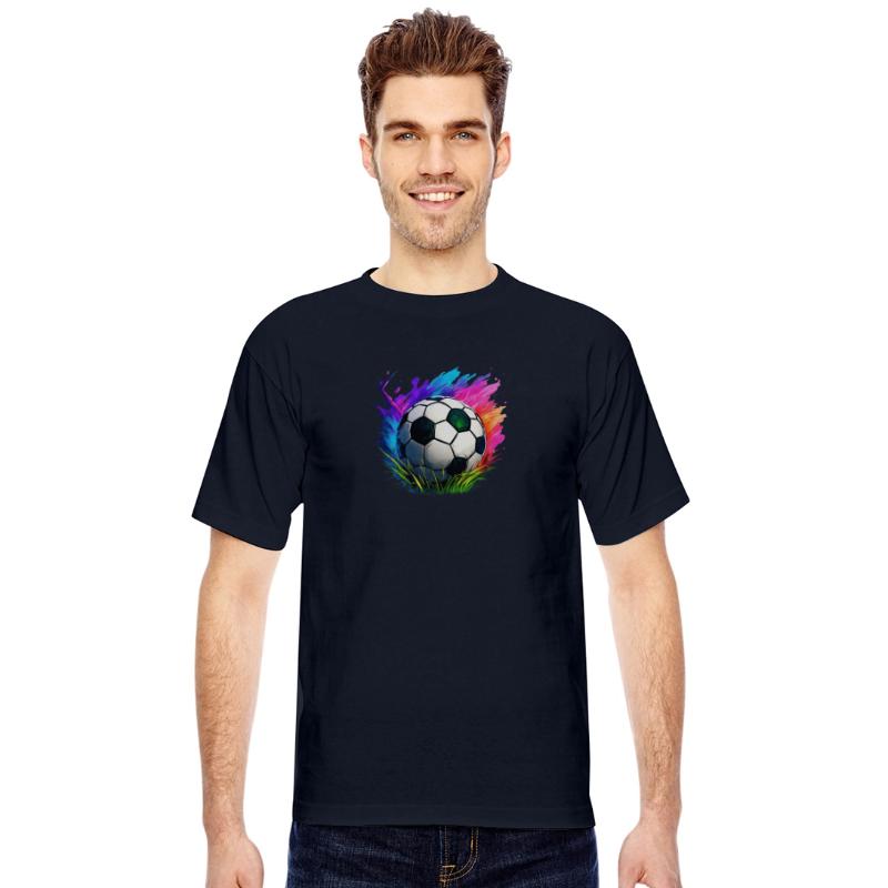 Vibrant Soccer Ball in the Grass