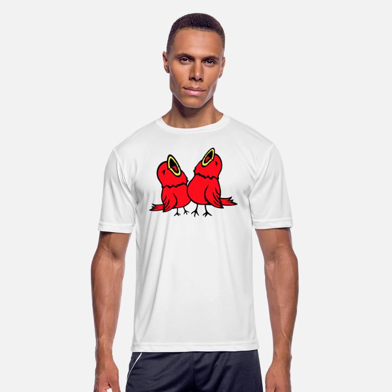 2 budgies songbird sparrow chirping team friends