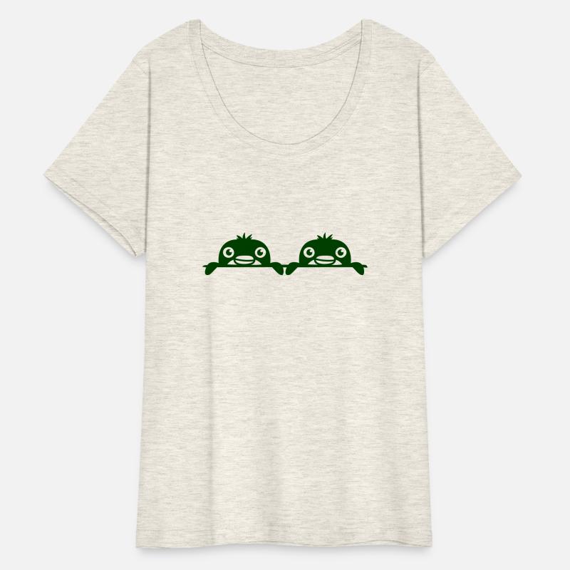 2 Penguins Two Friends Look Out From Behind a Wall