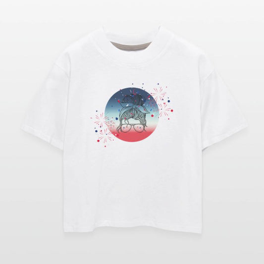 4th Of July Fireworks Messy Bun