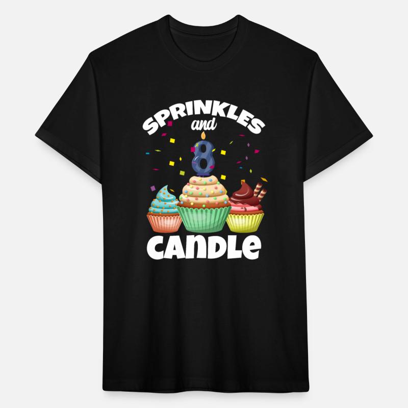 8 Sprinkles Candle Cupcake Confetti Kid 8th