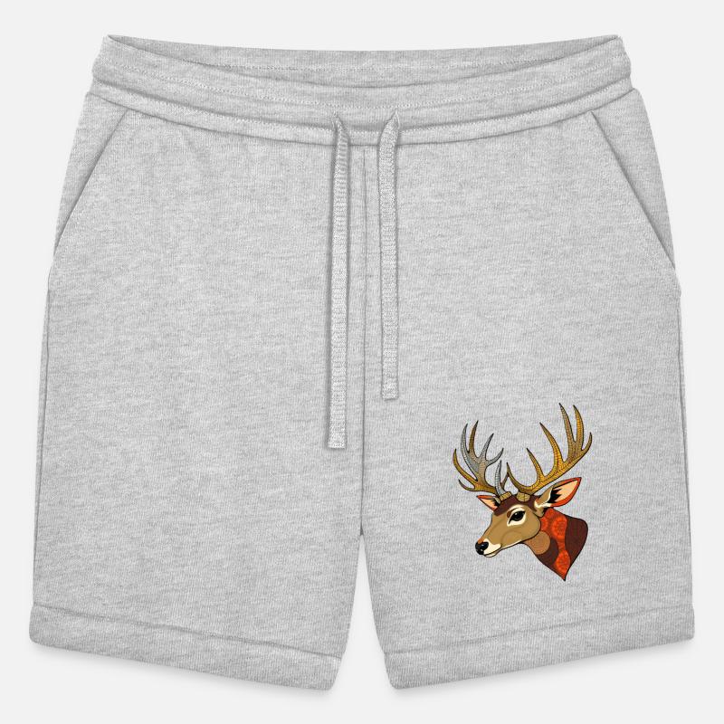 a stylized illustration of a deer's head