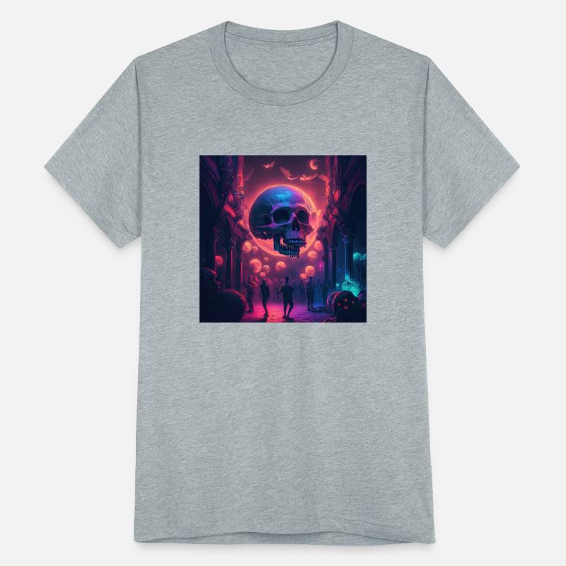 Acid goa skull trance design purple and dark blue
