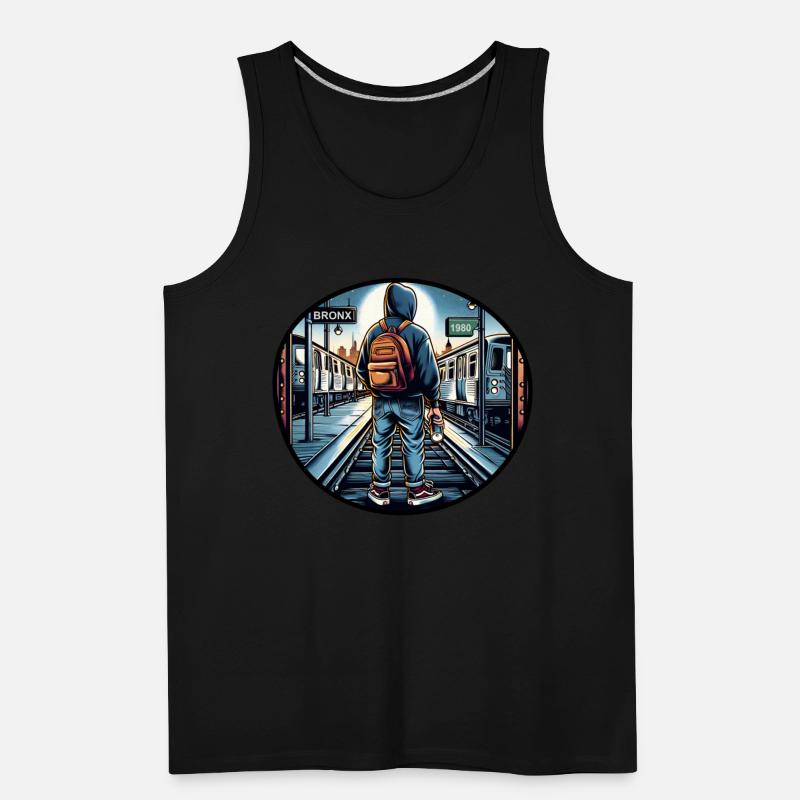 AI Teen in Outdoor Subway Yard - Circle Border