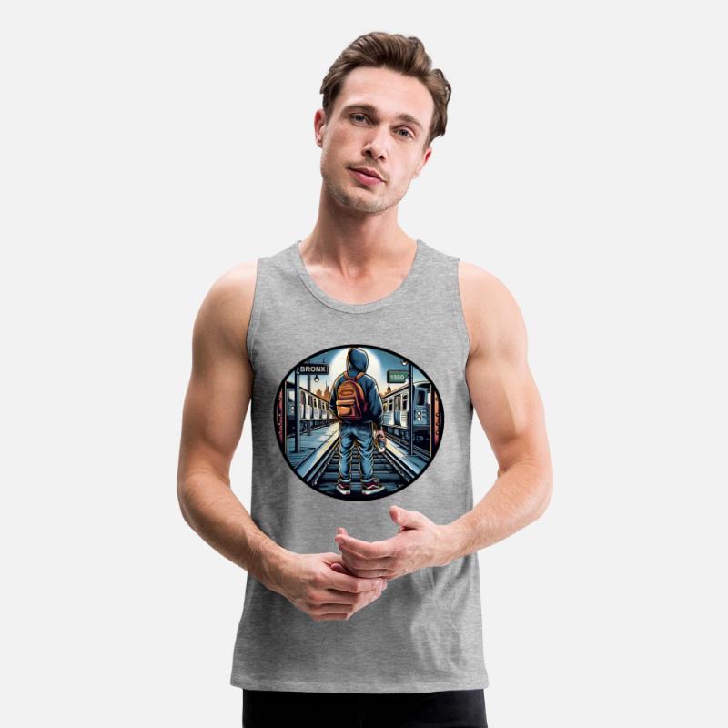 AI Teen in Outdoor Subway Yard - Circle Border