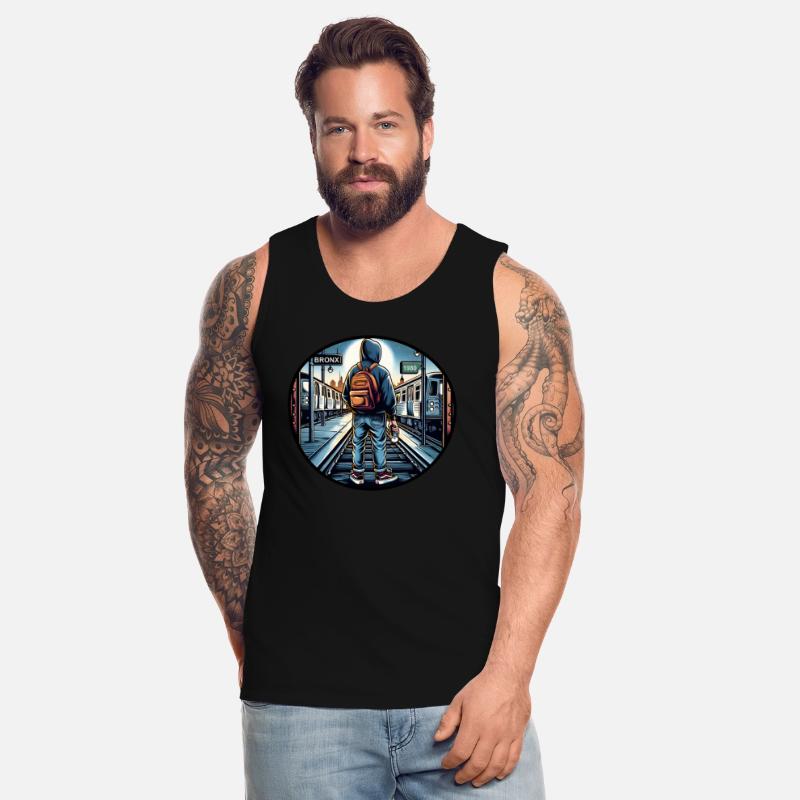 AI Teen in Outdoor Subway Yard - Circle Border