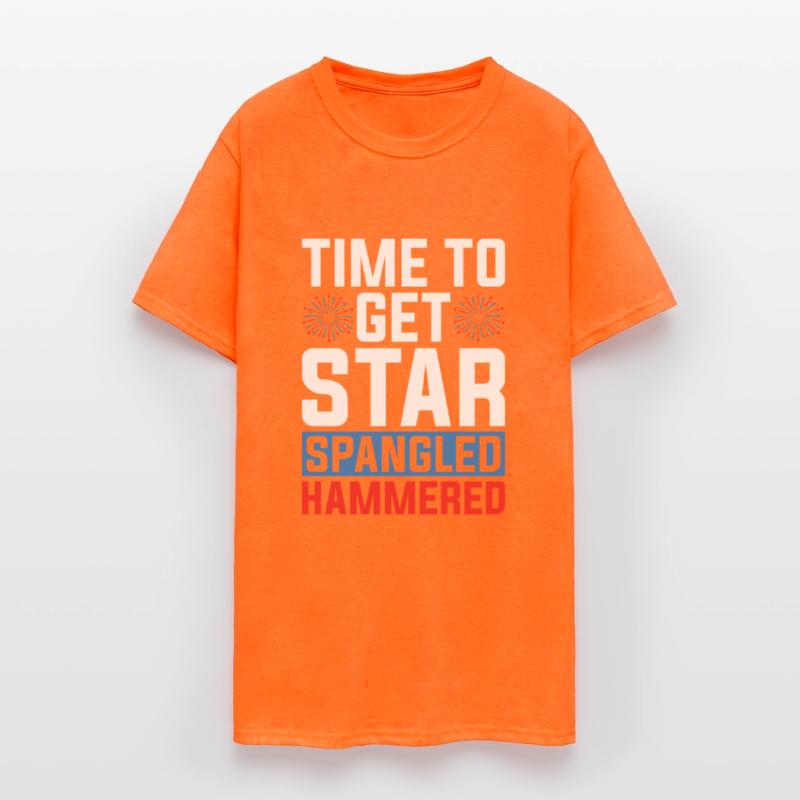 American 4th Of July Star Spangled Hammered