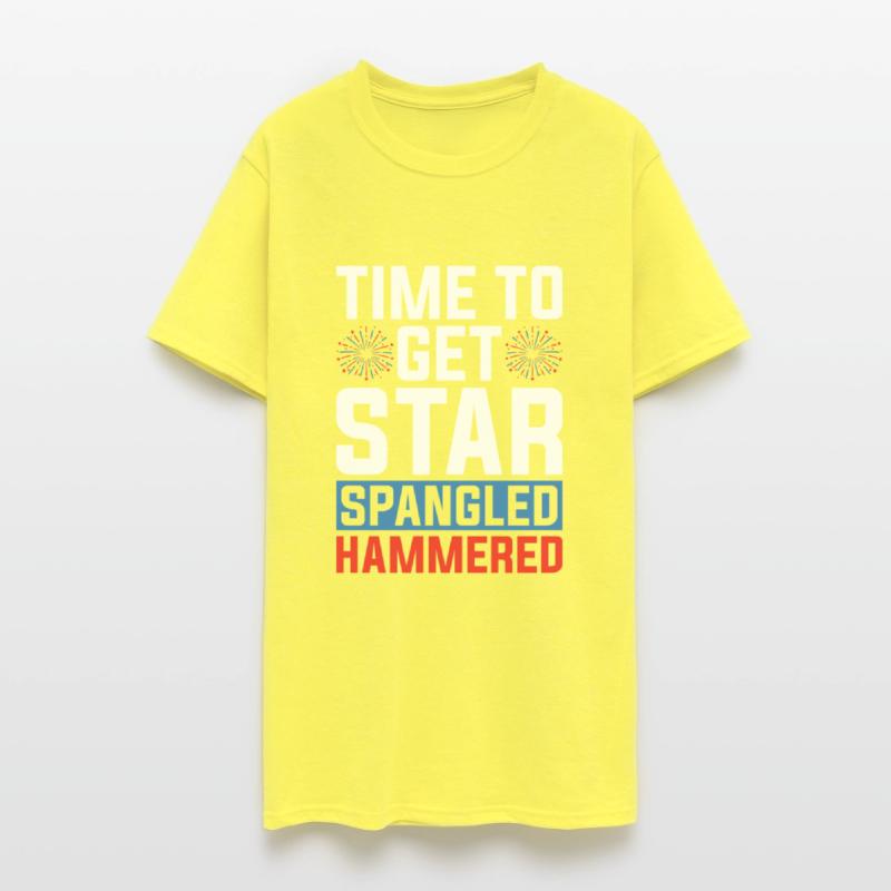 American 4th Of July Star Spangled Hammered