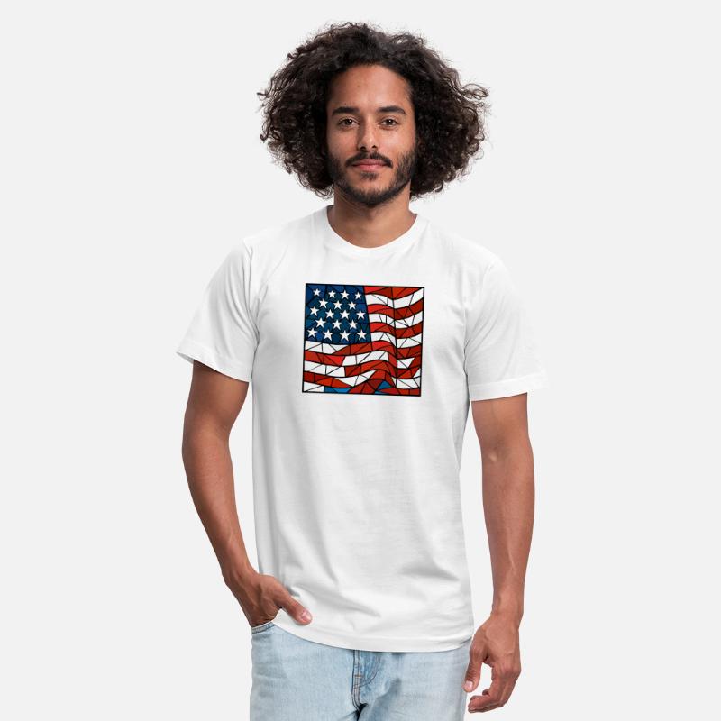 American Flag Cubism Style