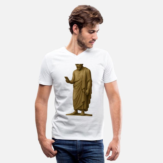 Ancient Philosopher Holding Smartphone