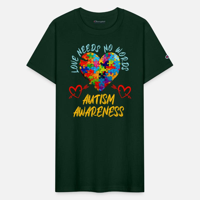 Autism awareness colorful puzzle heart