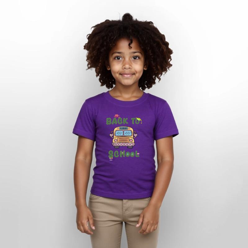 Back to school colorful bus design.