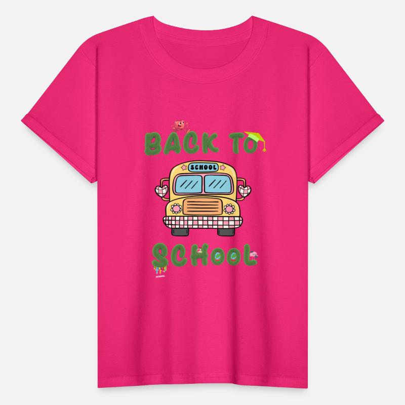 Back to school colorful bus design.