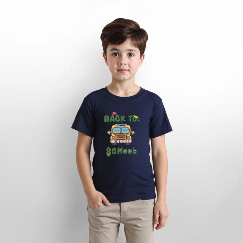 Back to school colorful bus design.