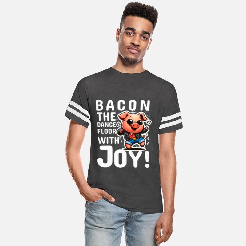 Bacon the dance floor with joy pig in disco