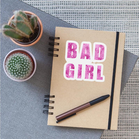 Bad Girl pink vintage writing