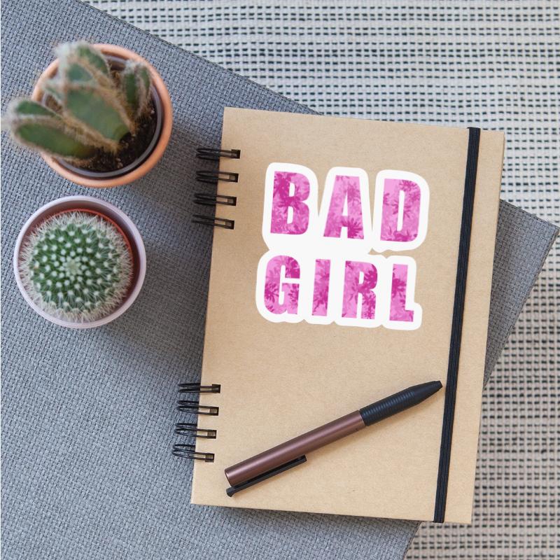 Bad Girl pink vintage writing