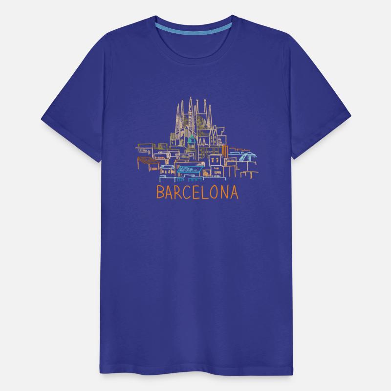 Barcelona Spain Hand Drawn