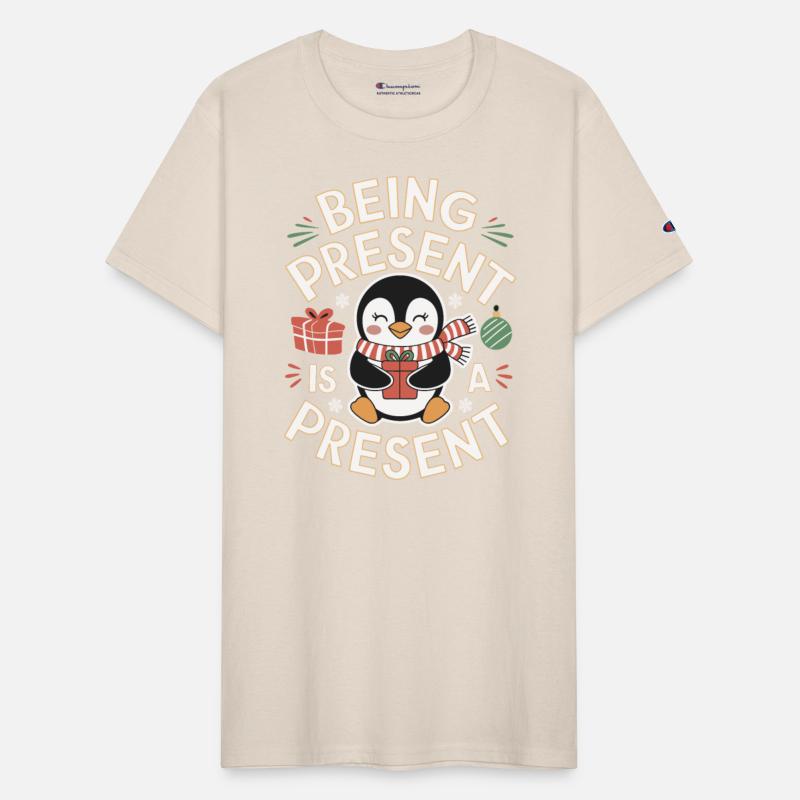 Being Present Is A Present Mindfulness Penguin