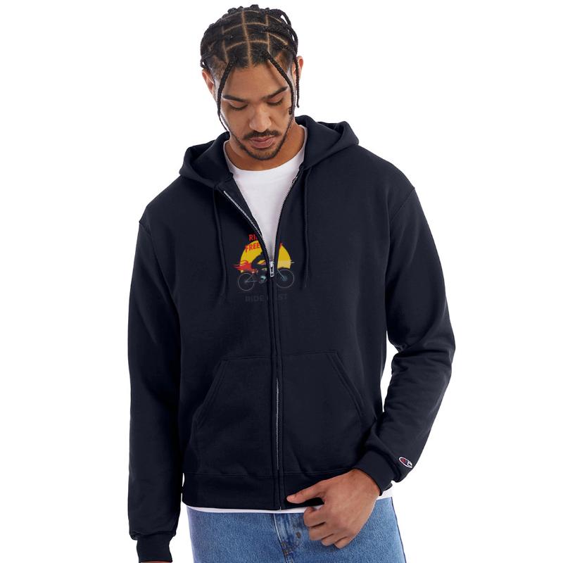 bike silhouette with colorful motion trails