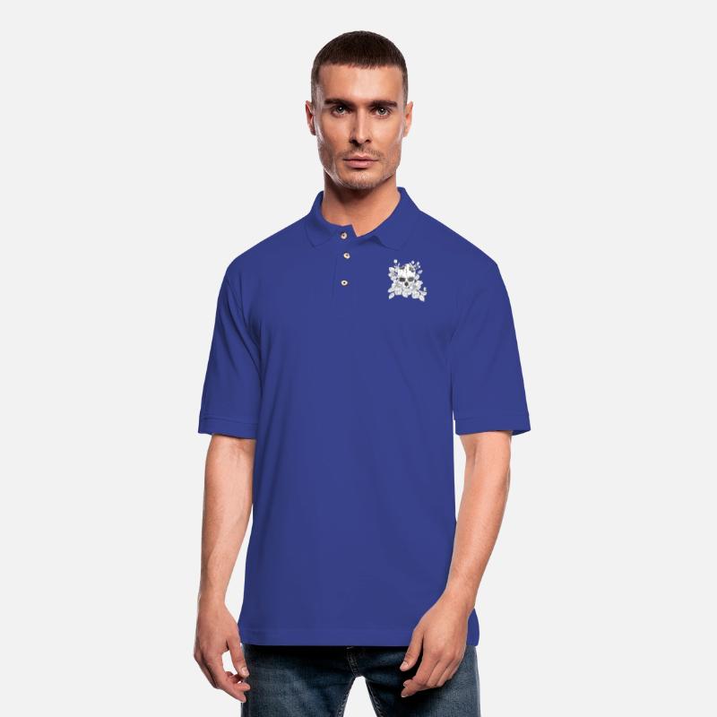 Black and White Flower Skull