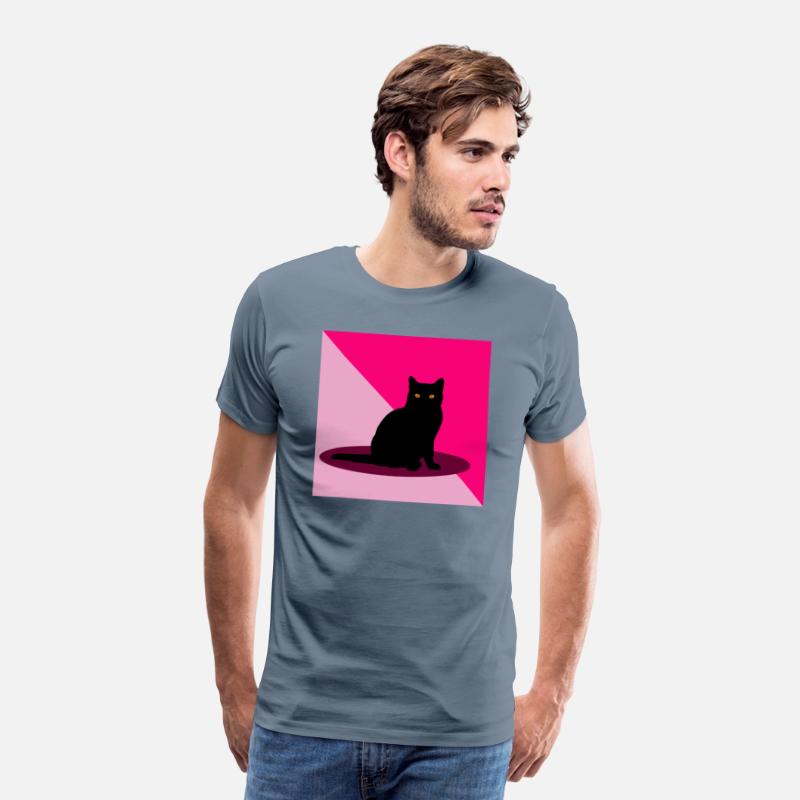 Black cat on a pink background