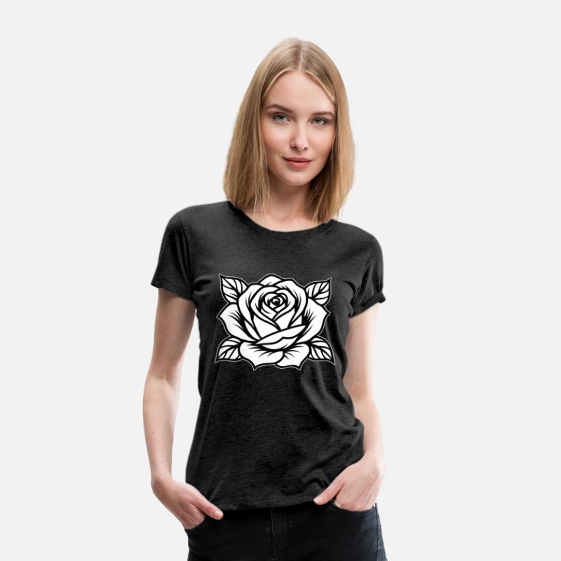 Black Ink Rose – Classic American Traditional Sty