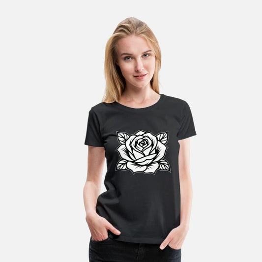 Black Ink Rose – Classic American Traditional Sty