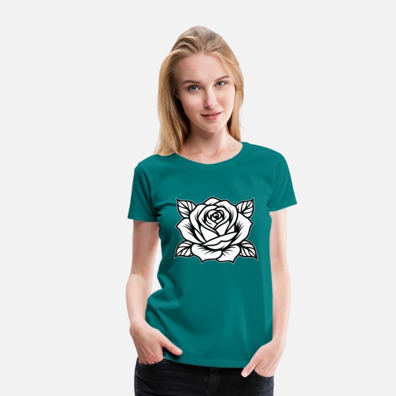 Black Ink Rose – Classic American Traditional Sty