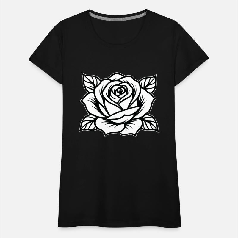 Black Ink Rose – Classic American Traditional Sty