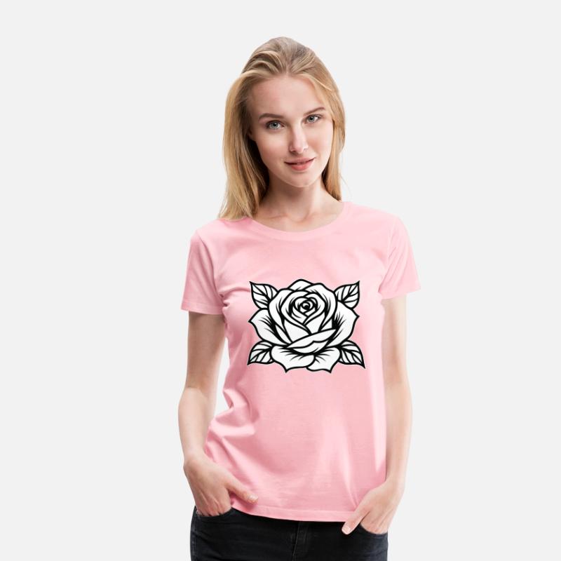 Black Ink Rose – Classic American Traditional Sty