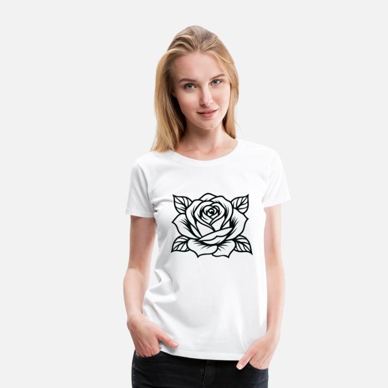 Black Ink Rose – Classic American Traditional Sty