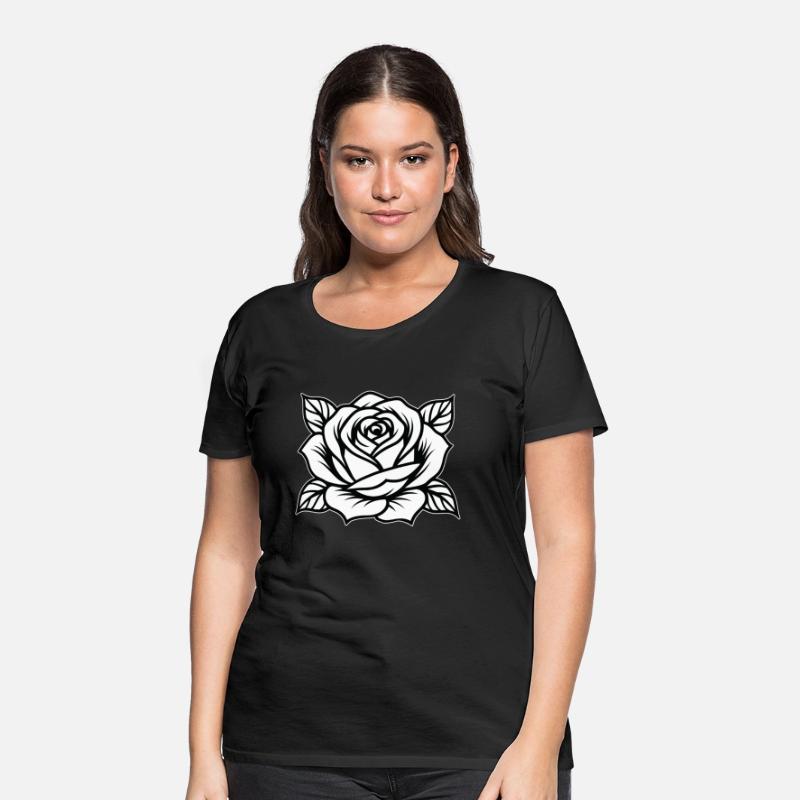 Black Ink Rose – Classic American Traditional Sty