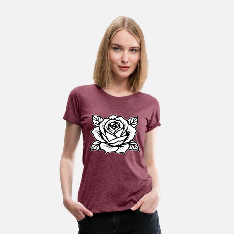 Black Ink Rose – Classic American Traditional Sty