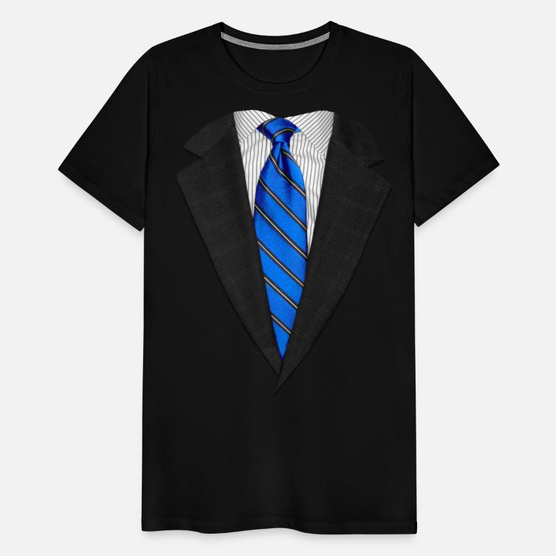 Blue Suit Up! Realistic Suit & Tie Casual Graphic