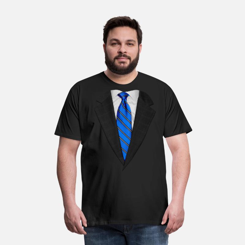 Blue Suit Up! Realistic Suit & Tie Casual Graphic