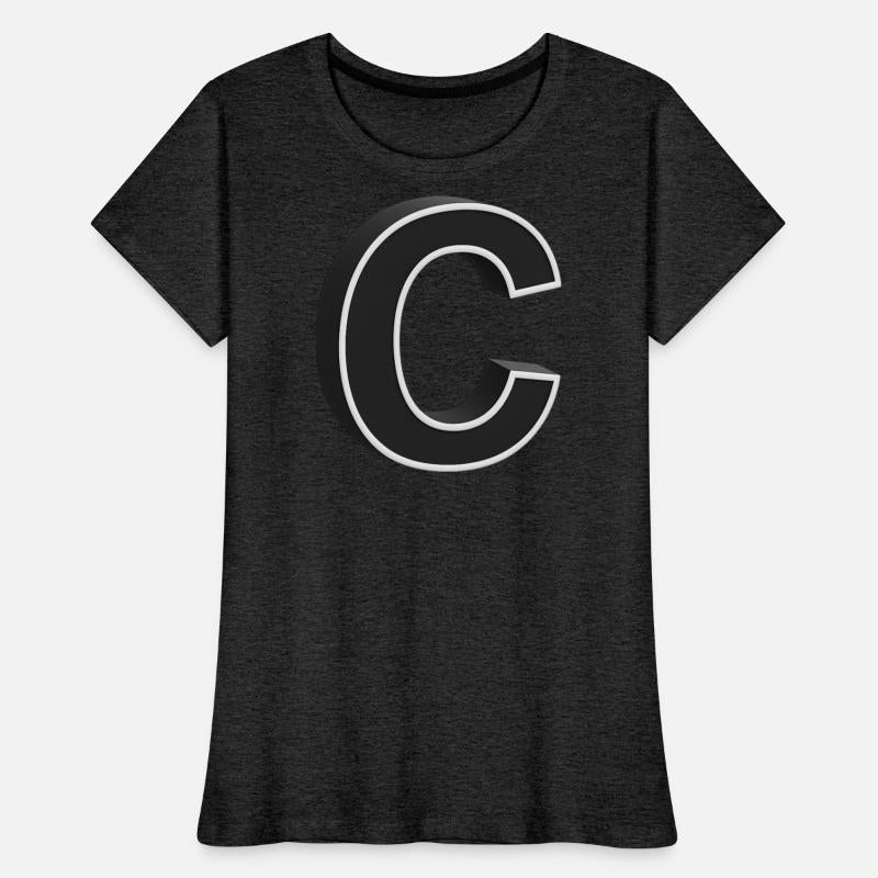 Bold Black and White Letter C Design