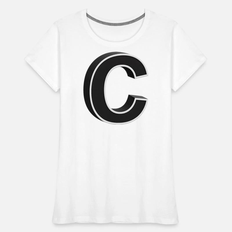 Bold Black and White Letter C Design