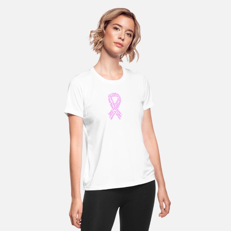 Breast Cancer Positive Words Ribbon