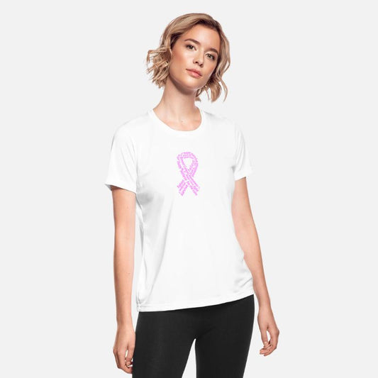 Breast Cancer Positive Words Ribbon