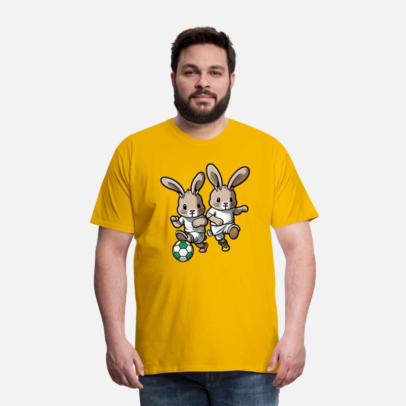 Bunnies playing football soccer cute bunny ball